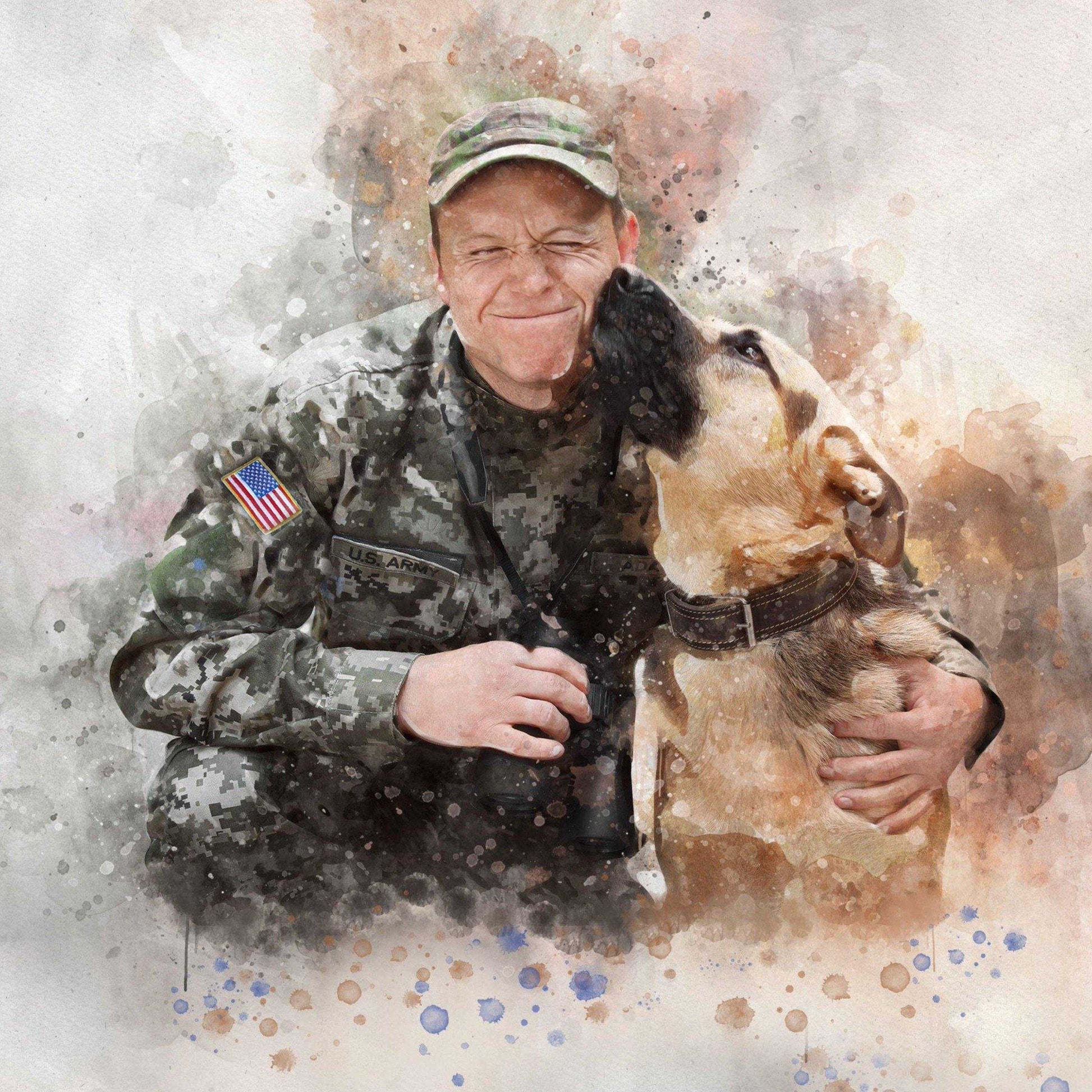 Custom Painted Dog Portraits, Personalized Dog Paintings, Dog Portrait Paintings - FromPicToArt