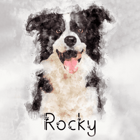 Custom Painted Dog Portraits, Personalized Dog Paintings, Dog Portrait Paintings - FromPicToArt