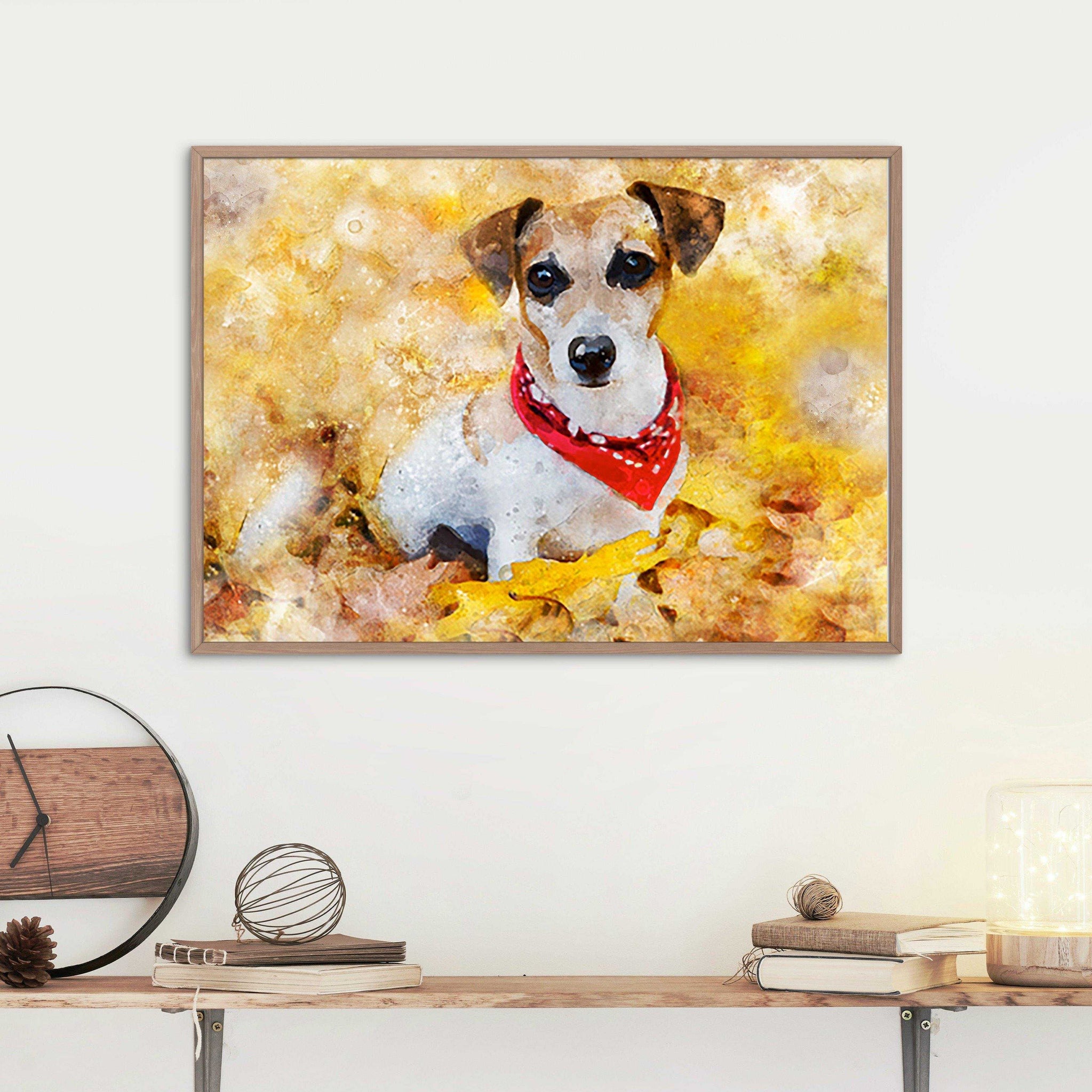 Custom Pet Paintings from Photo, Personalized Pet Portrait on Canvas - FromPicToArt