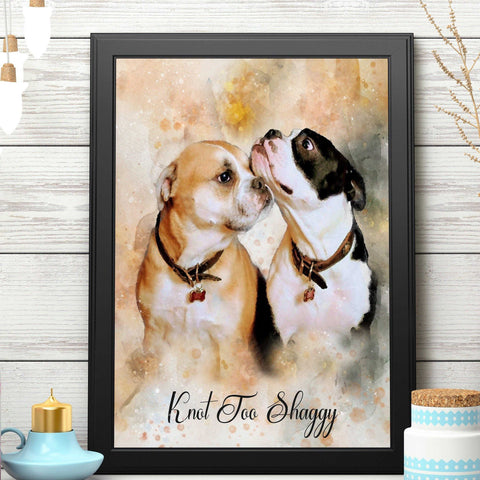 Custom Pet Portrait Painting | Personalized Dog Portrait - FromPicToArt