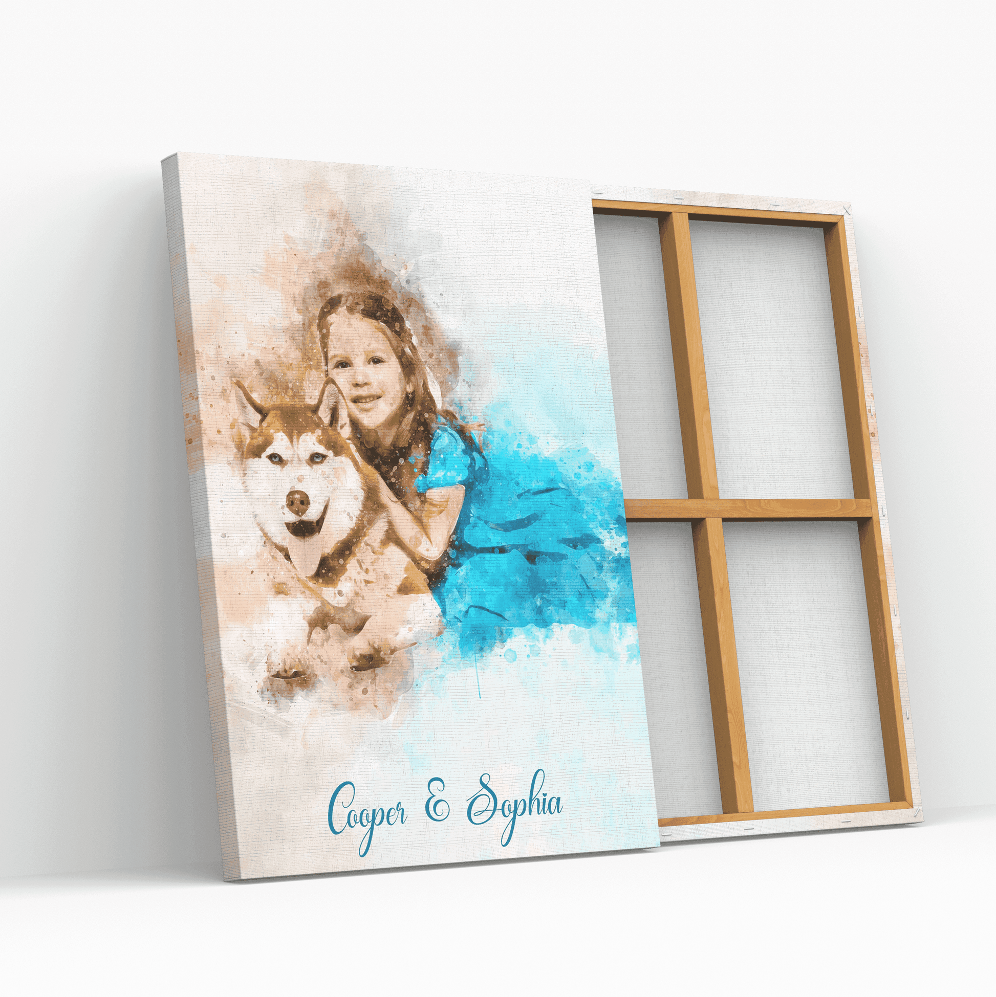 Custom Pet Portrait Painting | Personalized Dog Portrait - FromPicToArt