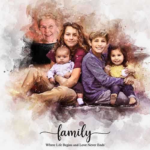Custom Portraits, Custom Portrait Painting from Photo on Canvas - FromPicToArt