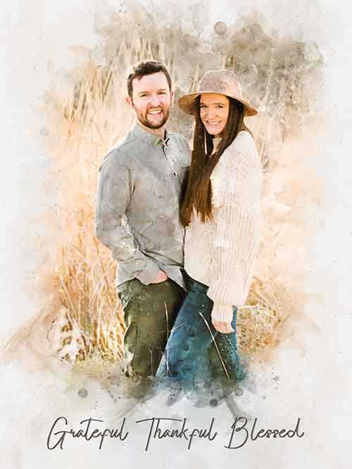 Custom Portraits, Custom Portrait Painting from Photo on Canvas - FromPicToArt