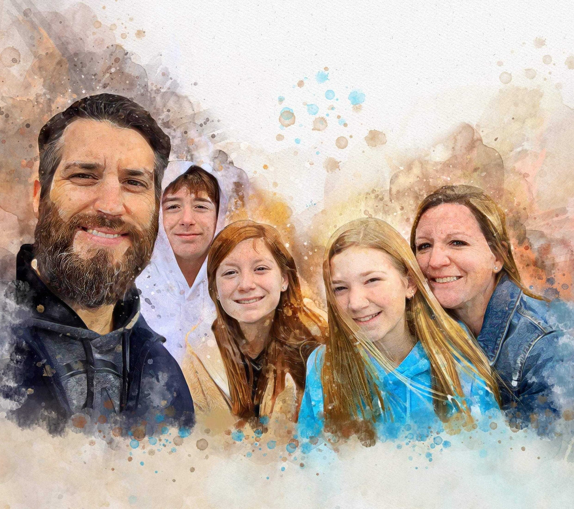 Custom Portraits, Custom Portrait Painting from Photo on Canvas - FromPicToArt
