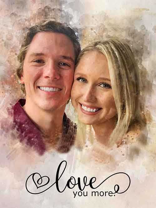 Custom Portraits, Custom Portrait Painting from Photo on Canvas - FromPicToArt