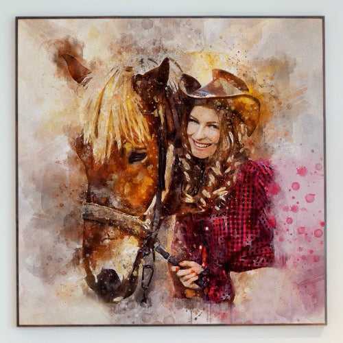 Custom Rodeo Paintings | Custom Horse Paintings on Canvas | Your Horse Painted on Canvas - FromPicToArt