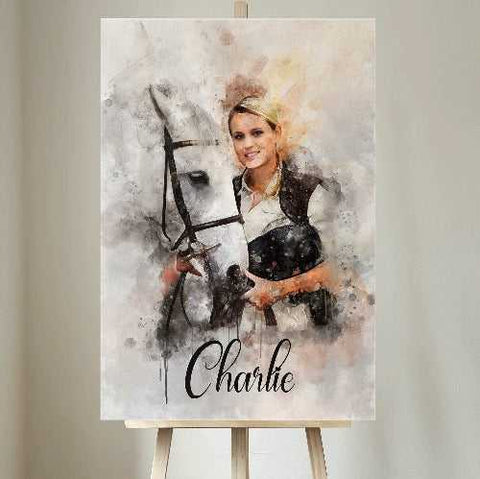 Custom Rodeo Paintings | Custom Horse Paintings on Canvas | Your Horse Painted on Canvas - FromPicToArt