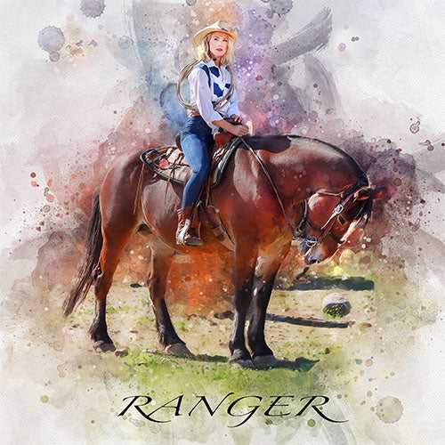 Custom Rodeo Paintings | Custom Horse Paintings on Canvas | Your Horse Painted on Canvas - FromPicToArt