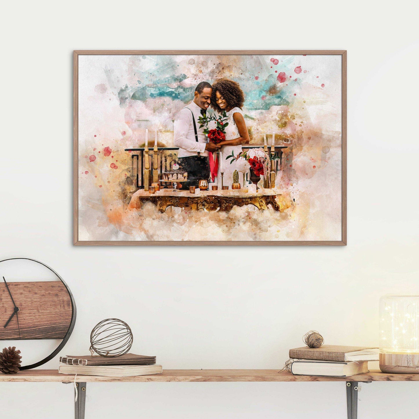 Custom Watercolor Painting, Personalized Watercolor Art, Personalized Watercolor Wedding Painting - FromPicToArt
