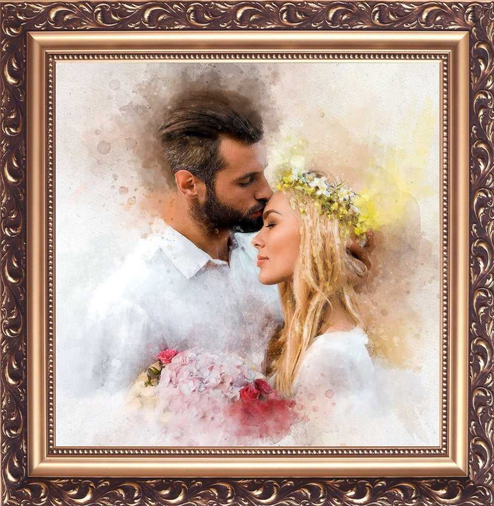Custom Wedding Portrait | Personalized Couple Painting | Custom Portrait Painting - FromPicToArt