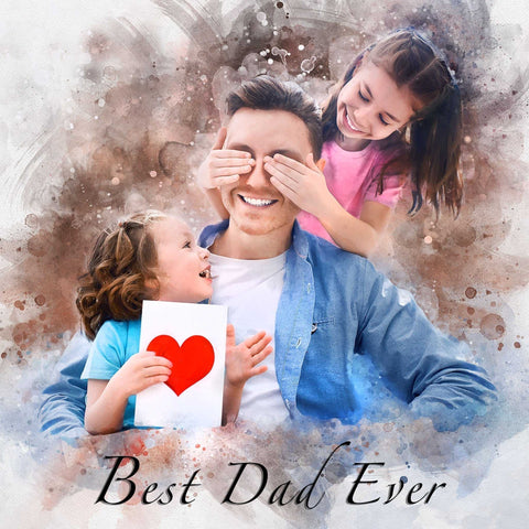 Dads Fathers Day Gifts | Custom Paintings on Canvas - FromPicToArt