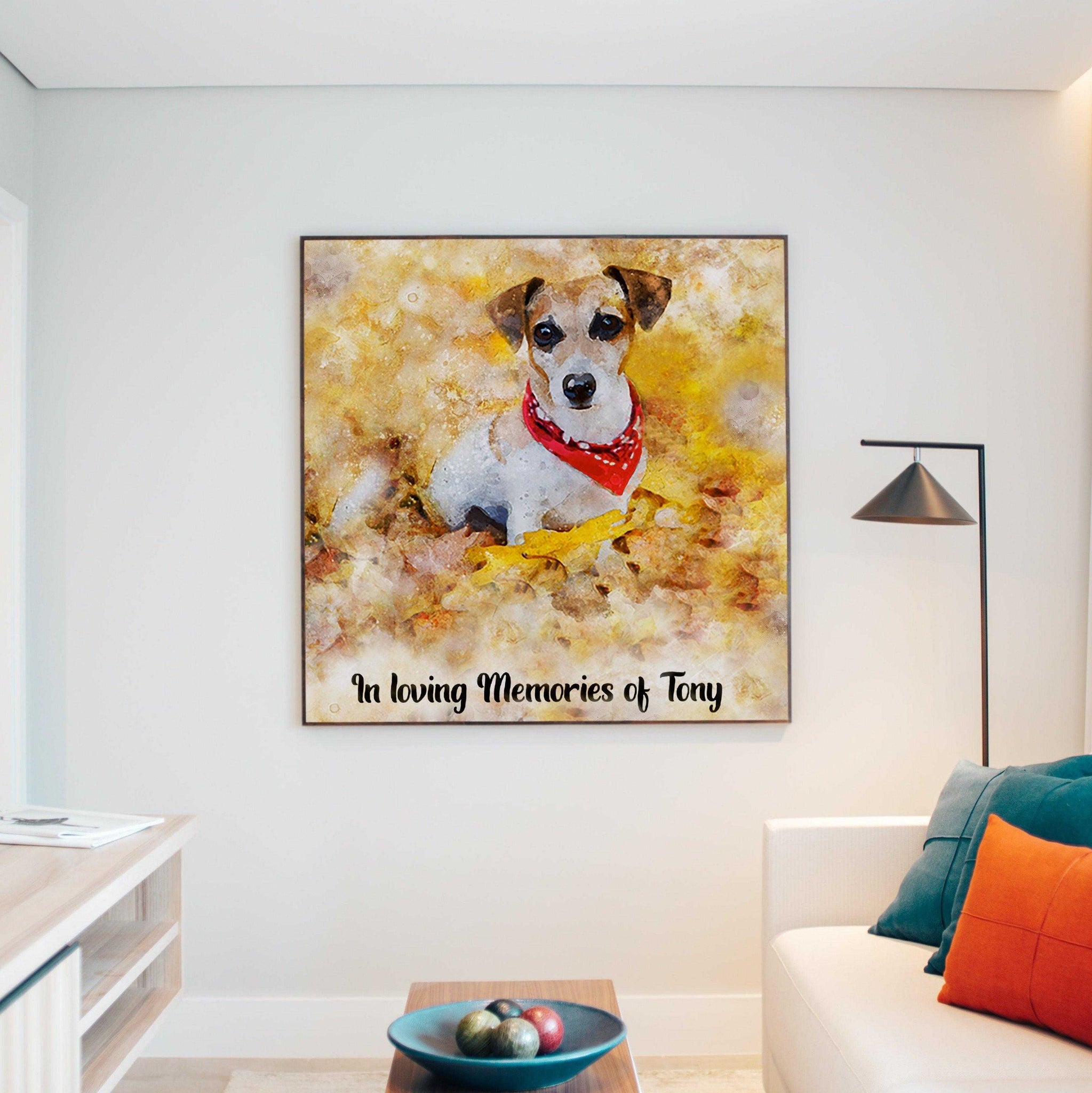 Dog Painting on Canvas, Custom Dog Portrait - FromPicToArt