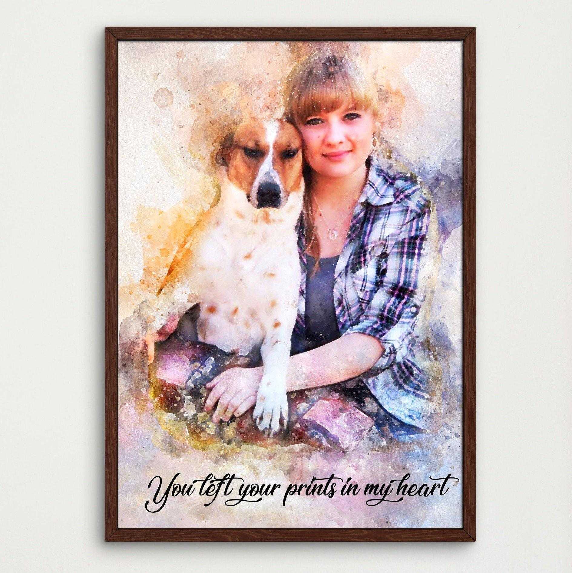 Dog Paintings from Photo, Personalized Dog Portrait on Canvas - FromPicToArt