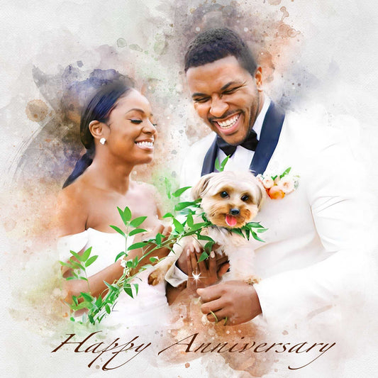 Personalized 1 Year Anniversary Gifts For Girlfriend | Portraits Painting