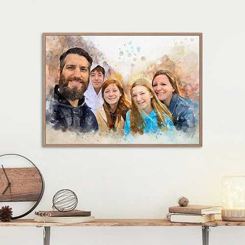 Family Painting, Family Portrait Painting - FromPicToArt