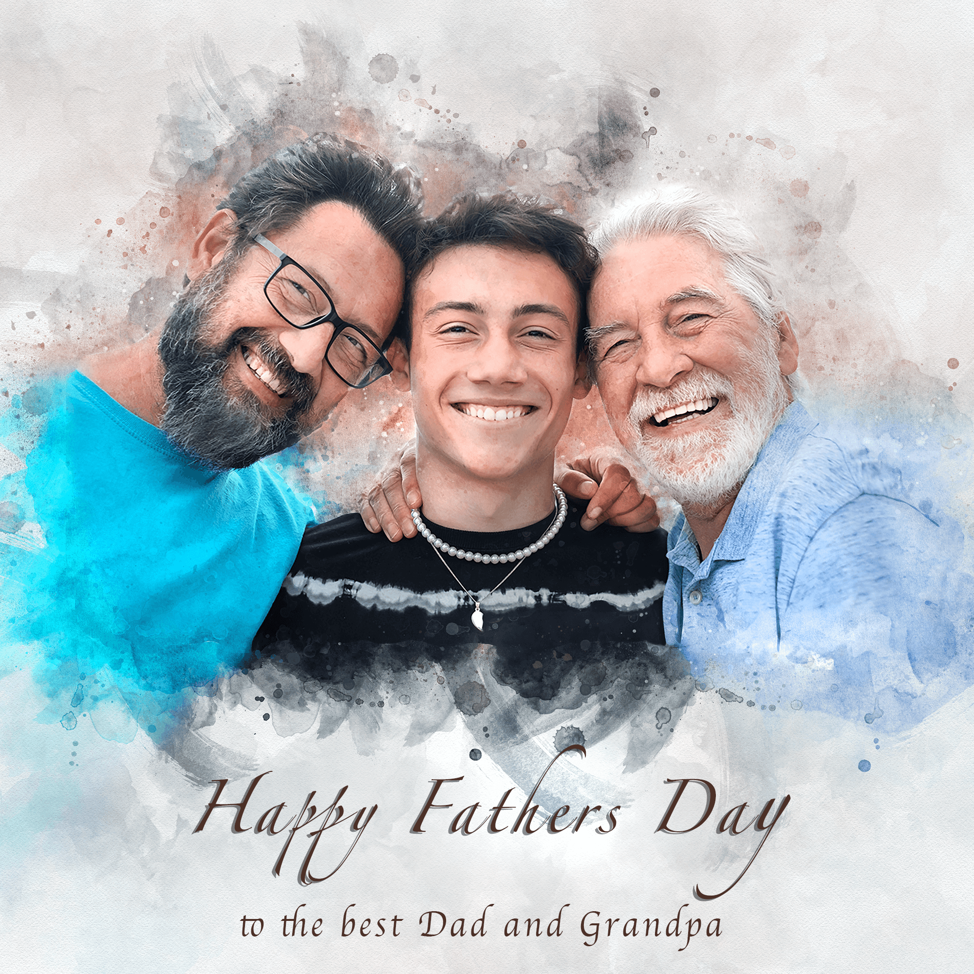 Fathers Day Presents | Custom Portraits on Canvas - FromPicToArt