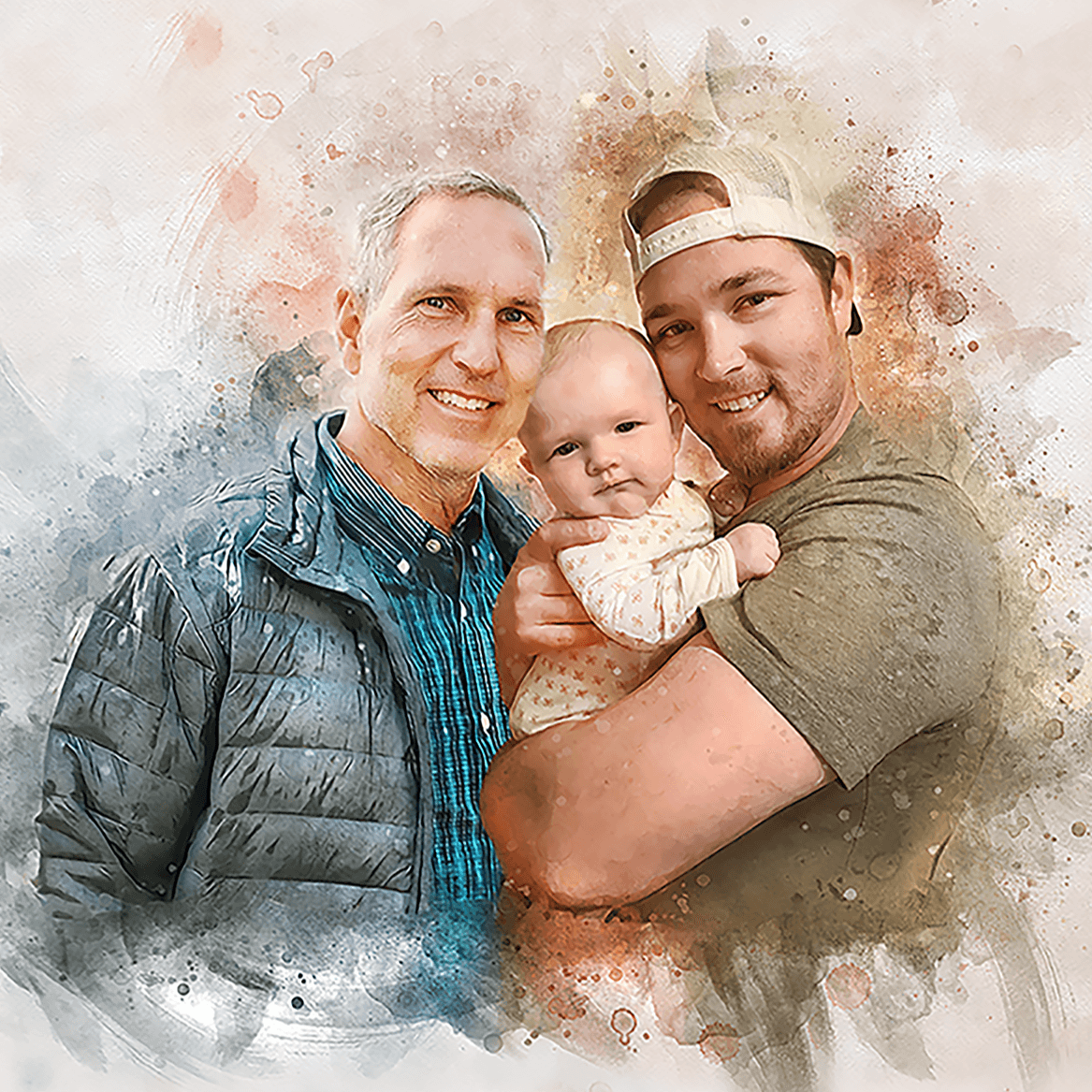 Fathers Day Presents | Custom Portraits on Canvas - FromPicToArt