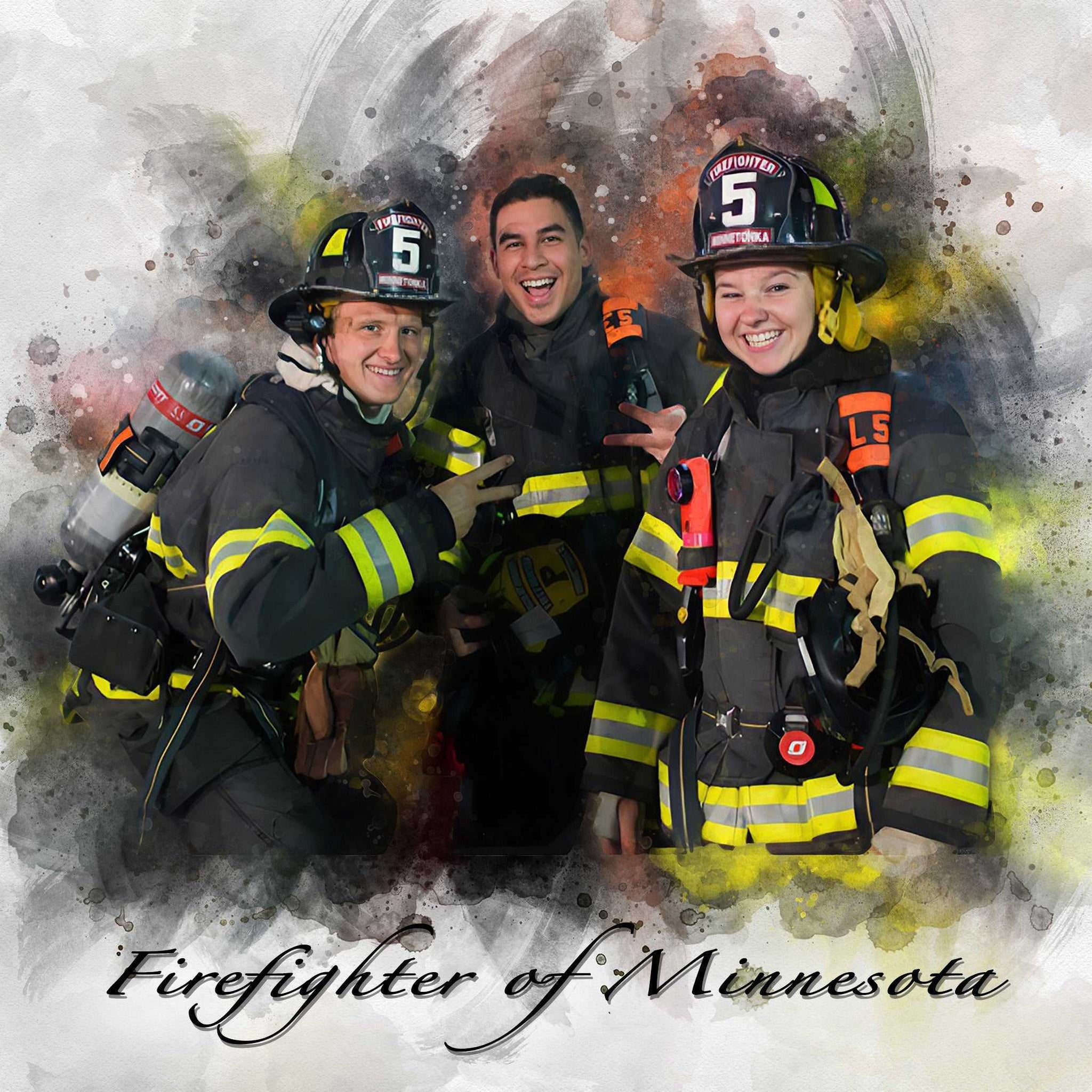 Firefighter Gift 👩‍🚒🚨Fireman Gifts | Fire Department Gifts | Firefighter Retirement Gifts | Firefighter Presents Ideas - FromPicToArt