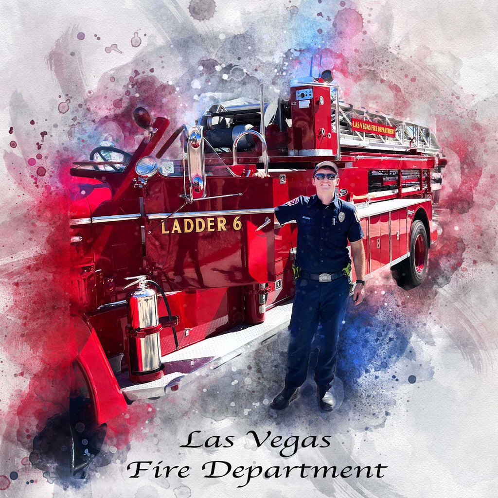 Firefighter Gifts | Fire Department Gifts | Firefighter Retirement Gifts | Firefighter Presents Ideas | Fireman Gifts - FromPicToArt