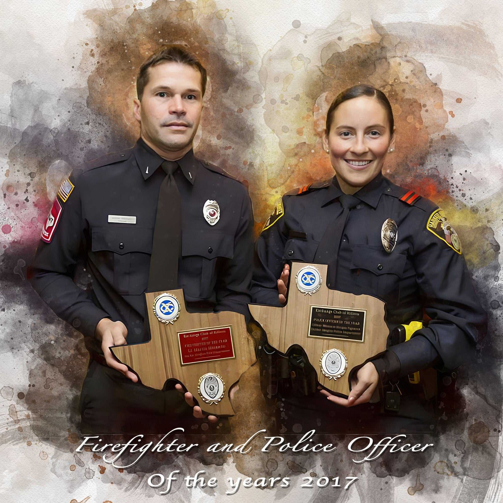 Fireman Gifts 👩‍🚒🔥 Fire Department Gifts | Firefighter Retirement Gifts | Firefighter Presents Ideas | Firefighter Gifts - FromPicToArt