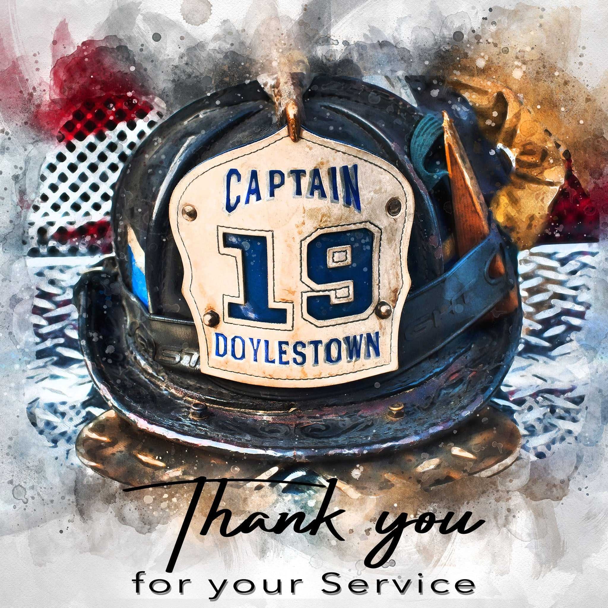 Celebrate Firefighter Day π₯ Fireman Gift, Custom Firefighter Portrait