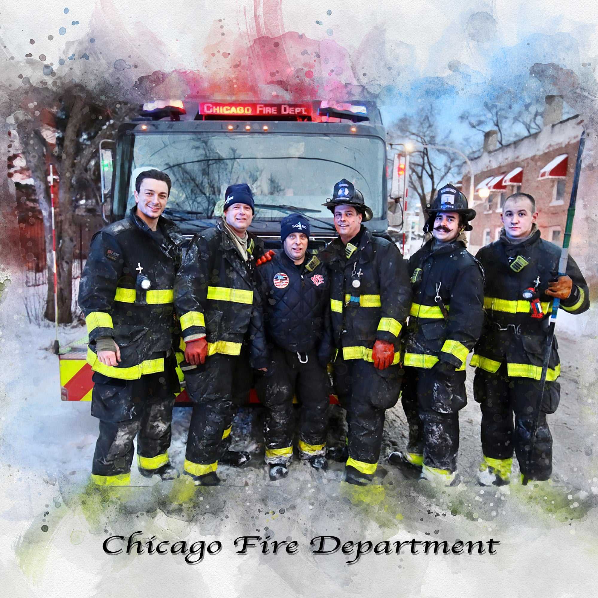 Celebrate Firefighter Day π₯ Fireman Gift, Custom Firefighter Portrait