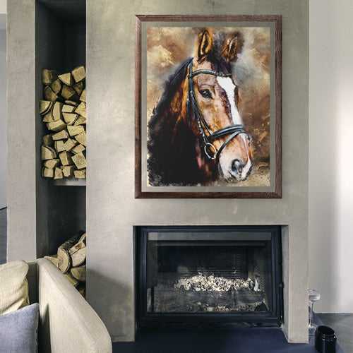 Framed Horse Art | Custom Horse Paintings on Canvas | Personalized Horse Portraits - FromPicToArt