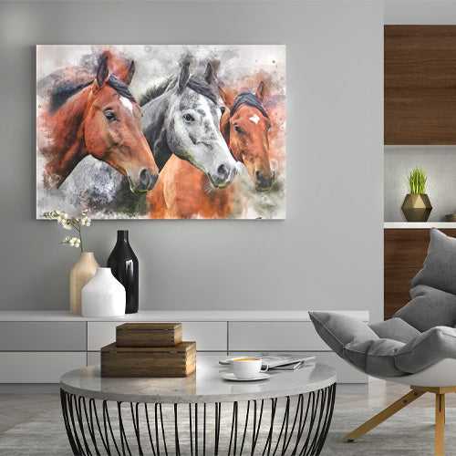 Framed Horse Art | Custom Horse Paintings on Canvas | Personalized Horse Portraits - FromPicToArt