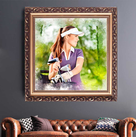 Gift for Golf Enthusiasts |Unique Retirement Gift for Golfers - FromPicToArt