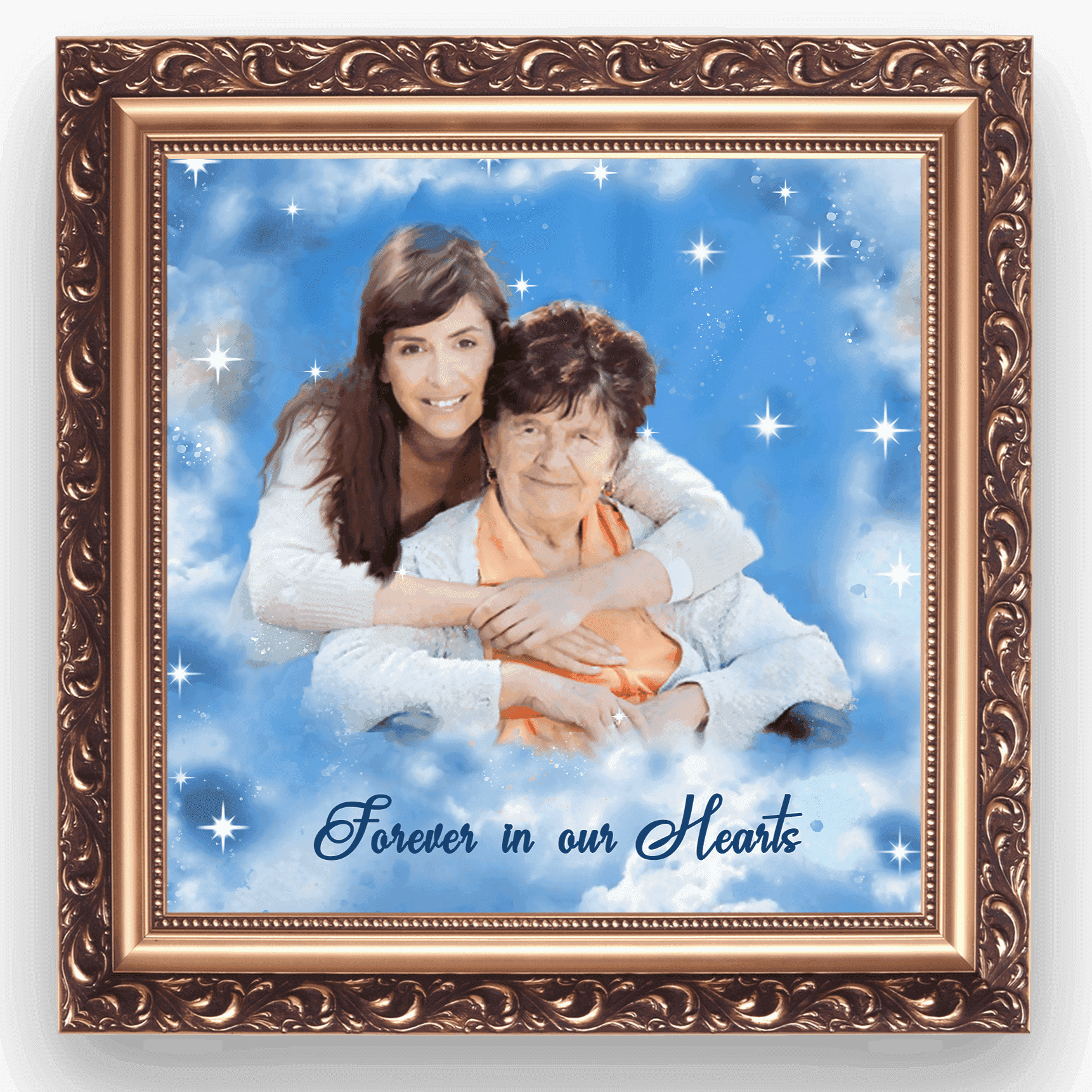 🌈 Gift for Someone who lost a Loved One | Painting of lost Loved ones | Portrait of deceased Loved ones |Celebration of Life Gift - FromPicToArt