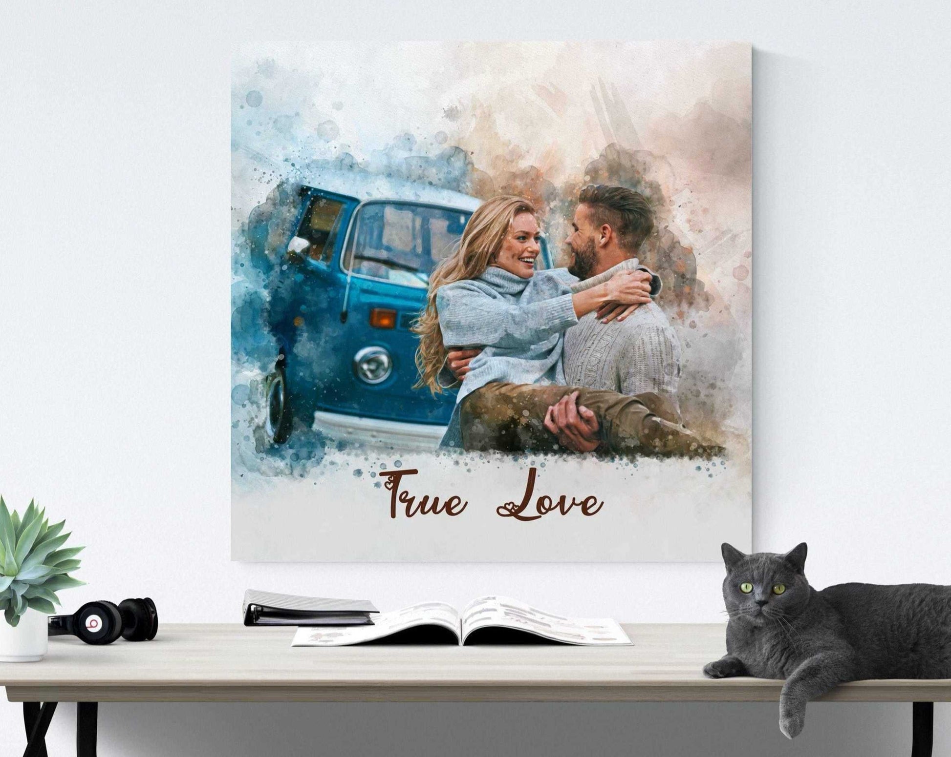 Gift Ideas for Camper | Custom Portrait for Motorhome Owners and RV Lovers - FromPicToArt