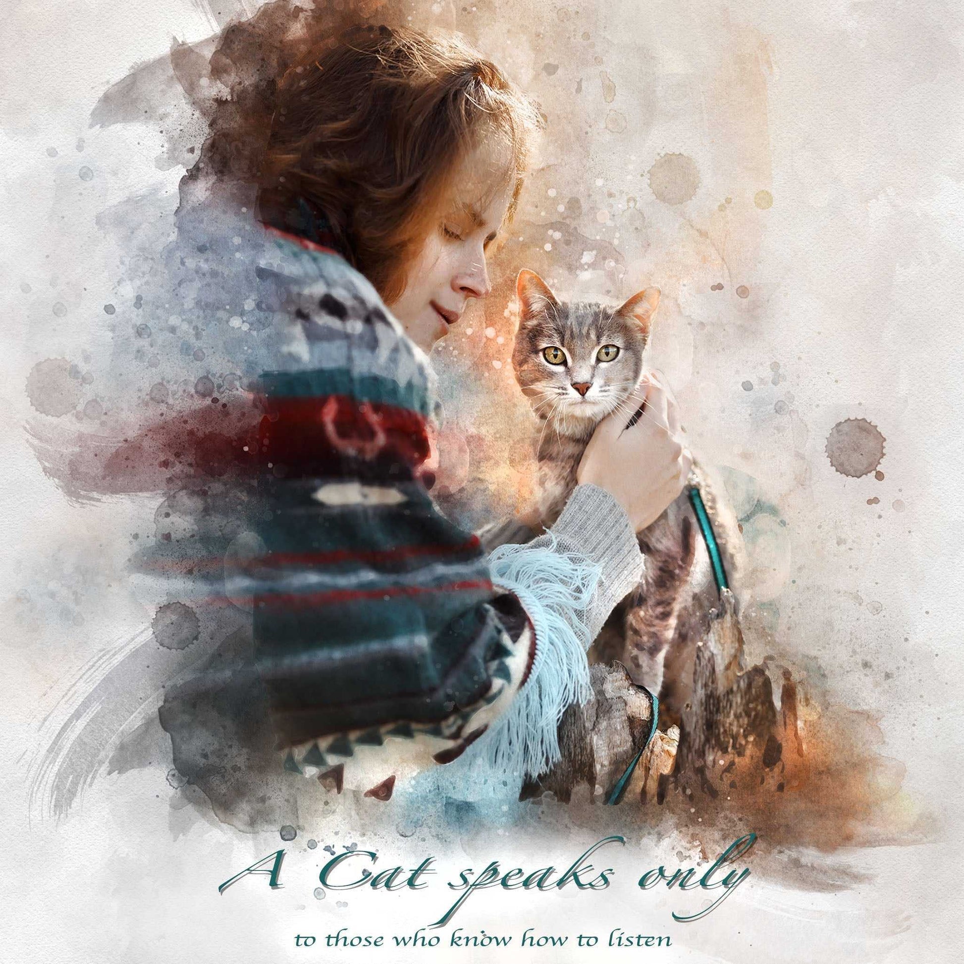 Gift Ideas for Cat Lovers | Gifts for Cat Lovers | Presents for Cat Lovers | Cat Lovers Gift | - FromPicToArt