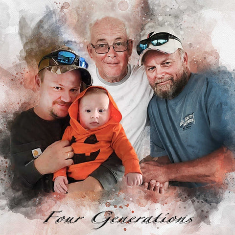 Gift ideas for Dad | Custom Painted Portraits | Personalized Paintings on Canvas - FromPicToArt