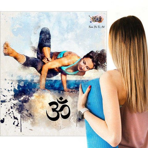 Gift Ideas for Yoga Teacher | YOGA GIFT | Gifts for Yoga Lovers | Yoga Artwork | Yoga Wall Decor - FromPicToArt