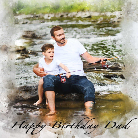 Gifts for Fisher | Gifts for Men | Gifts for Him | Gift ideas for Fisher Dad | Birthday Gifts for Fisher Dad | Christmas Gift for Father - FromPicToArt