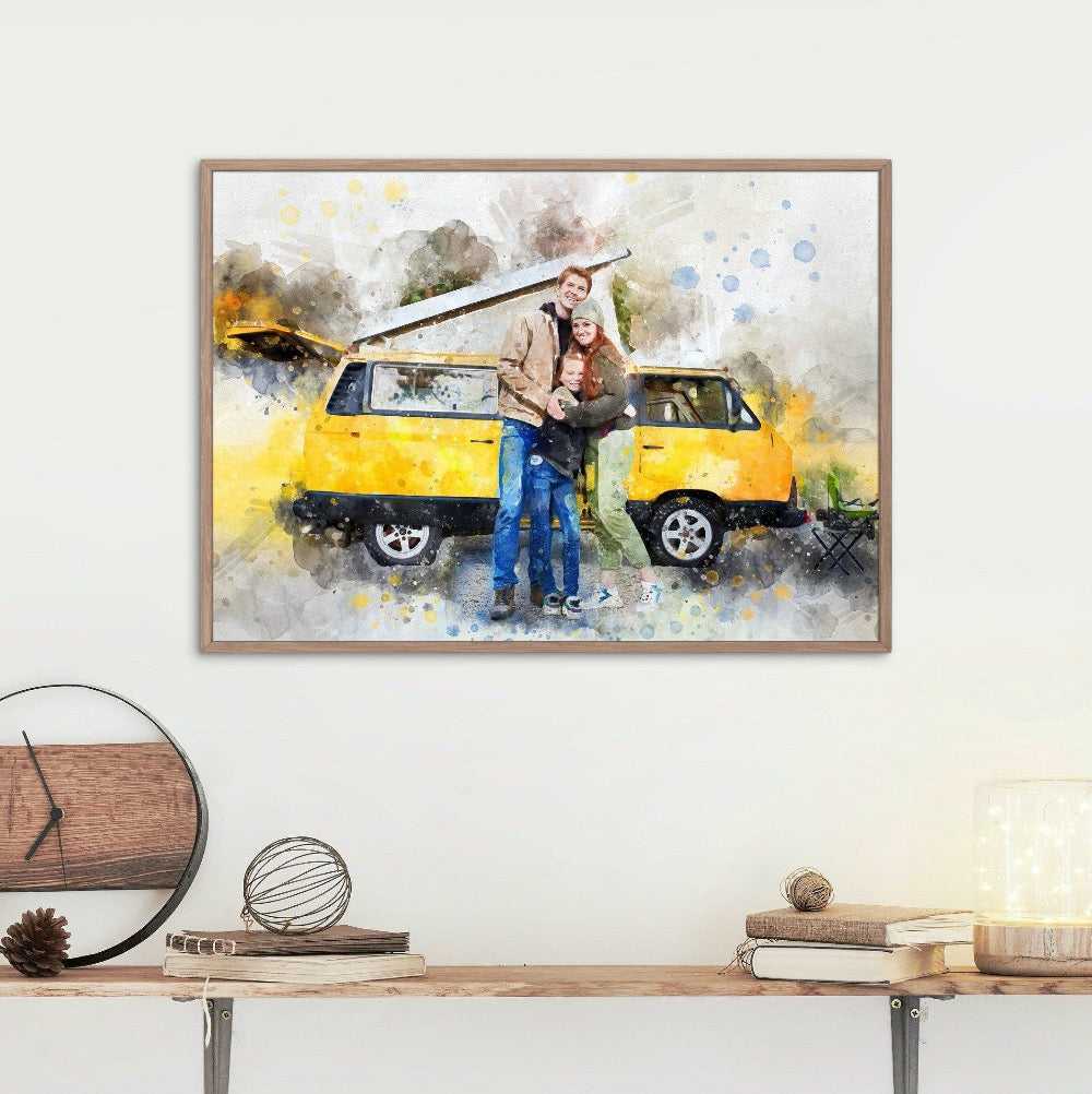 Great Camping Gifts | Custom Portrait from Photo for Camping Lovers - FromPicToArt