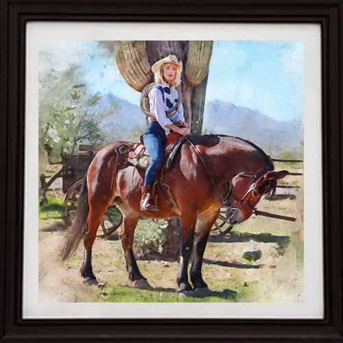 Horse Canvas Wall Art Custom Made | Custom Painted Horse Portraits - FromPicToArt
