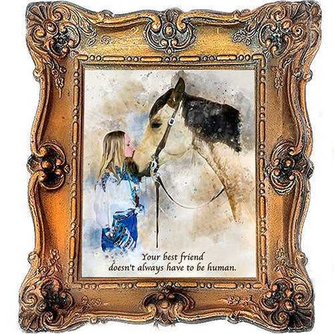 Horse Canvas Wall Art Custom Made | Custom Painted Horse Portraits - FromPicToArt