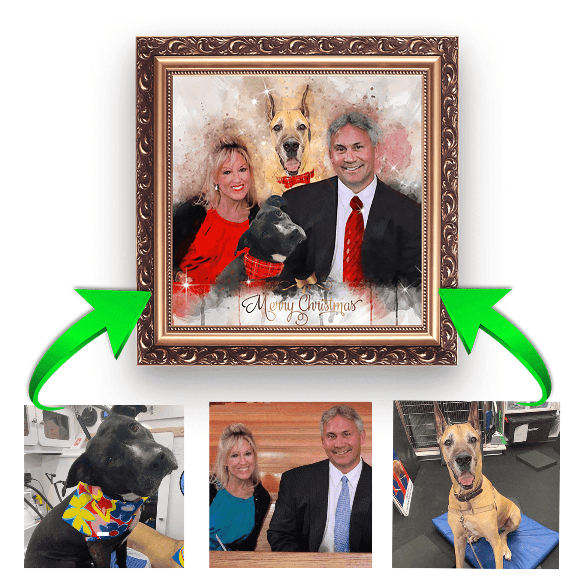 Insert Person into Photo, Custom Paintings on Canvas - FromPicToArt