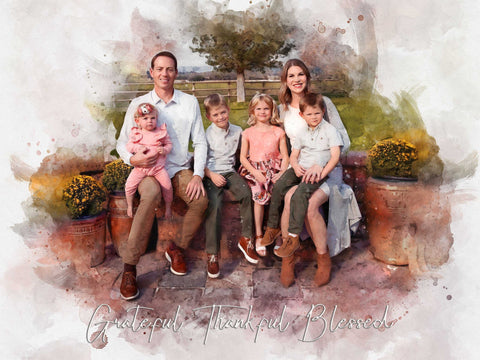 Large Custom Group Paintings | Large Wedding Portraits | Large Family Paintings - FromPicToArt