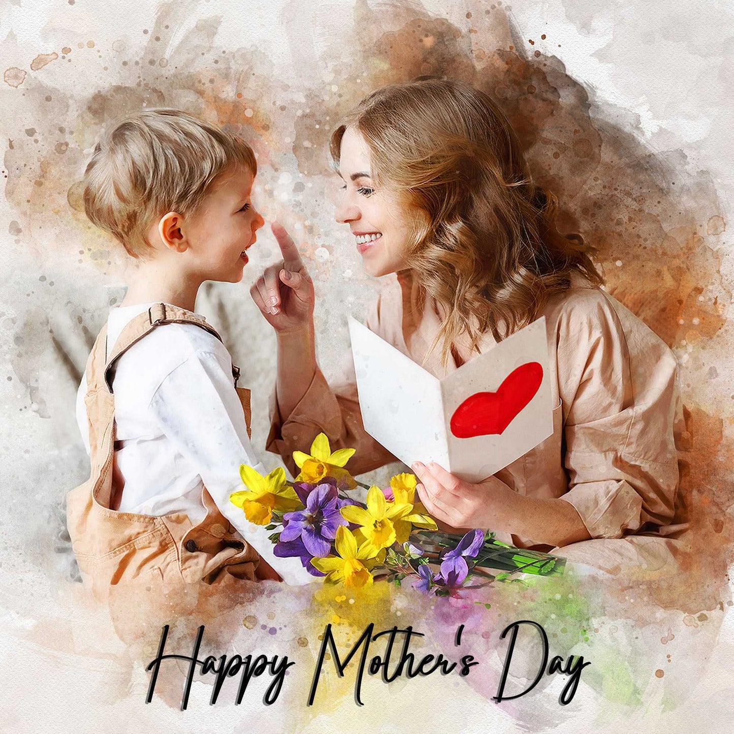 Last Minute Mothers Day Gifts | Personalized Canvas Portraits | 2-3 Business Days EXPRESS Delivery | Custom Gifts - FromPicToArt