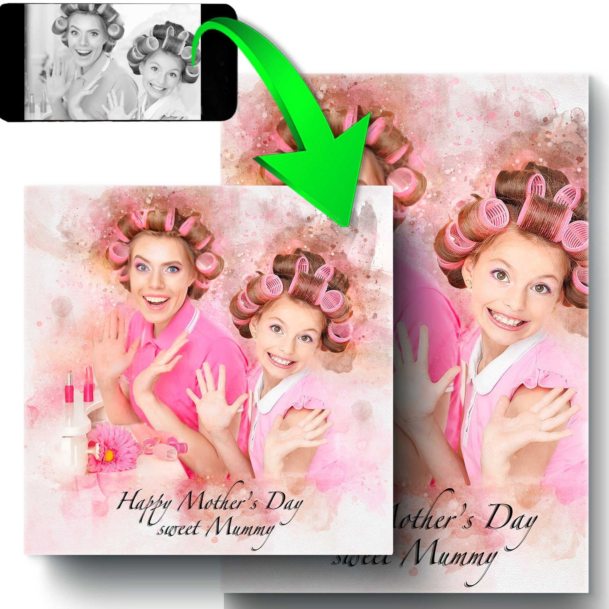 Last Minute Mothers Day Gifts | Personalized Canvas Portraits | 2-3 Business Days EXPRESS Delivery | Custom Gifts - FromPicToArt
