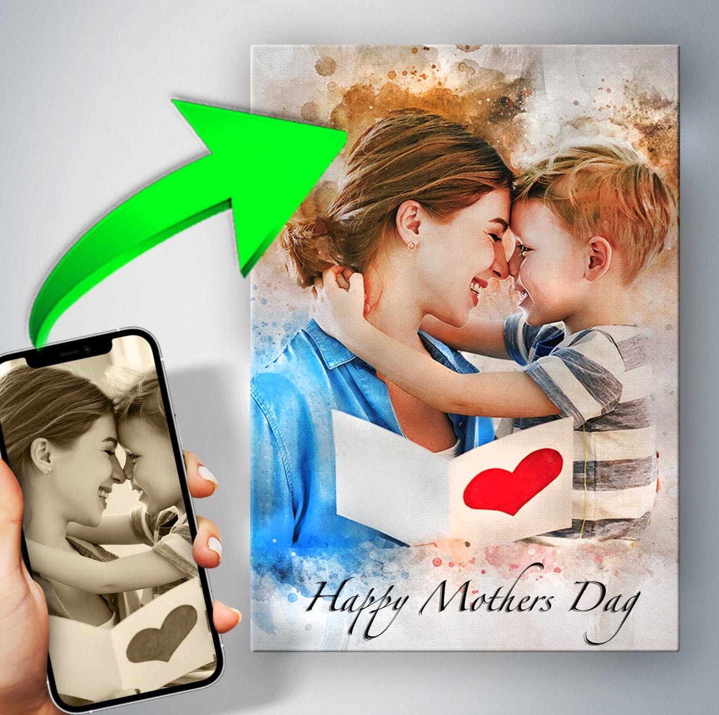 Last Minute Mothers Day Gifts | Personalized Canvas Portraits | 2-3 Business Days EXPRESS Delivery | Custom Gifts - FromPicToArt