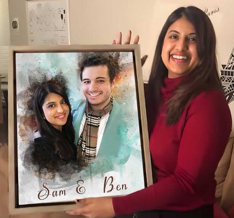 Last Minute Valentine's Day Gifts | Personalized Canvas Portraits | 2-3 Business Days EXPRESS Delivery | Custom Gift Ideas - FromPicToArt