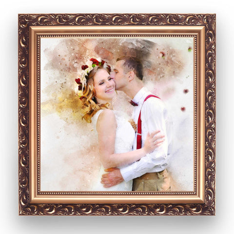 Love Paintings | Couple Love Art | Paintings of Couples | Romantic Gifts | Anniversary Gift | Valentines Gift | Couple Christmas Gift - FromPicToArt