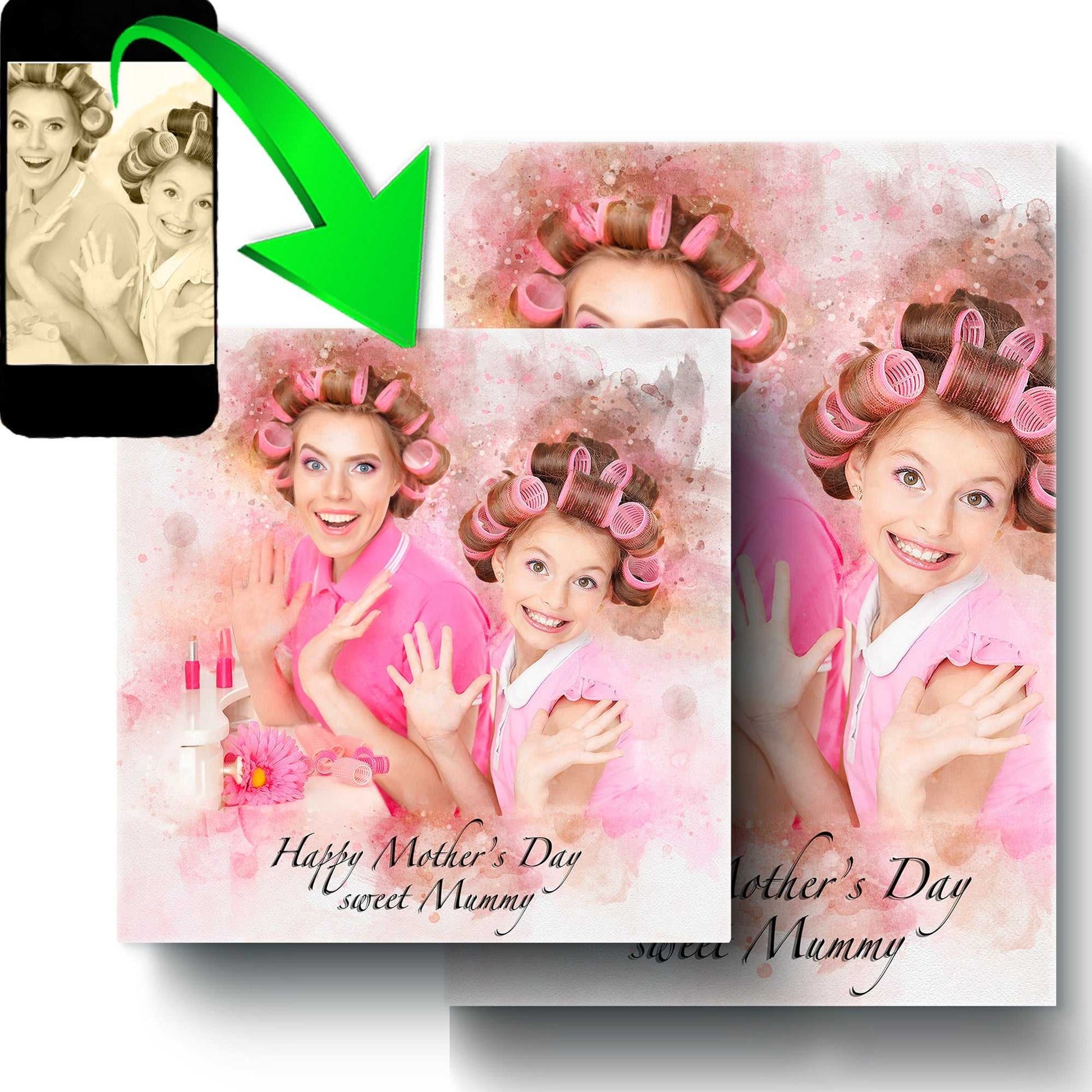 Mother's Day Gifts from Daughter | Custom Portrait Paintings from Photo - FromPicToArt