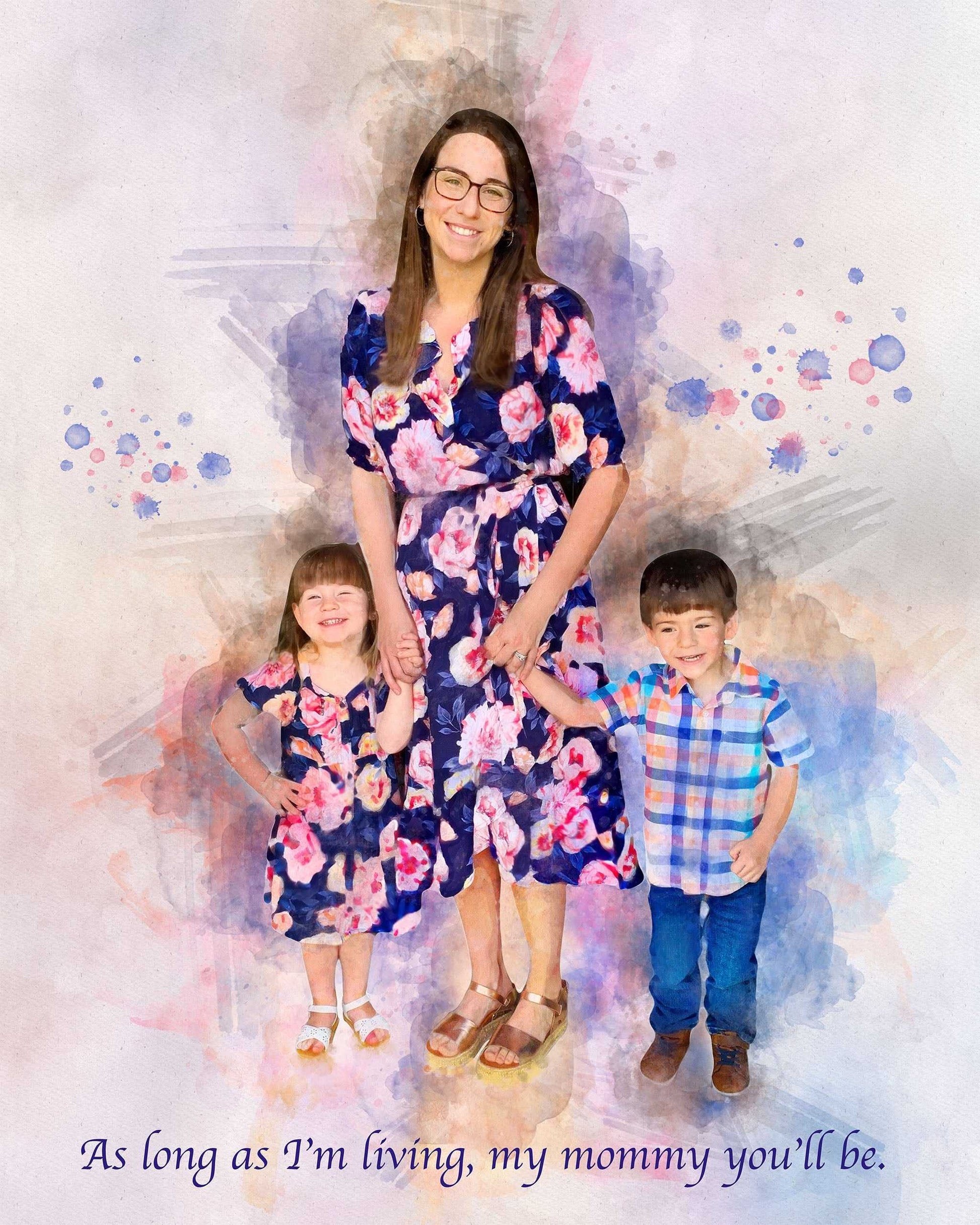 Mother's Day Gifts from Daughter | Custom Portrait Paintings from Photo - FromPicToArt