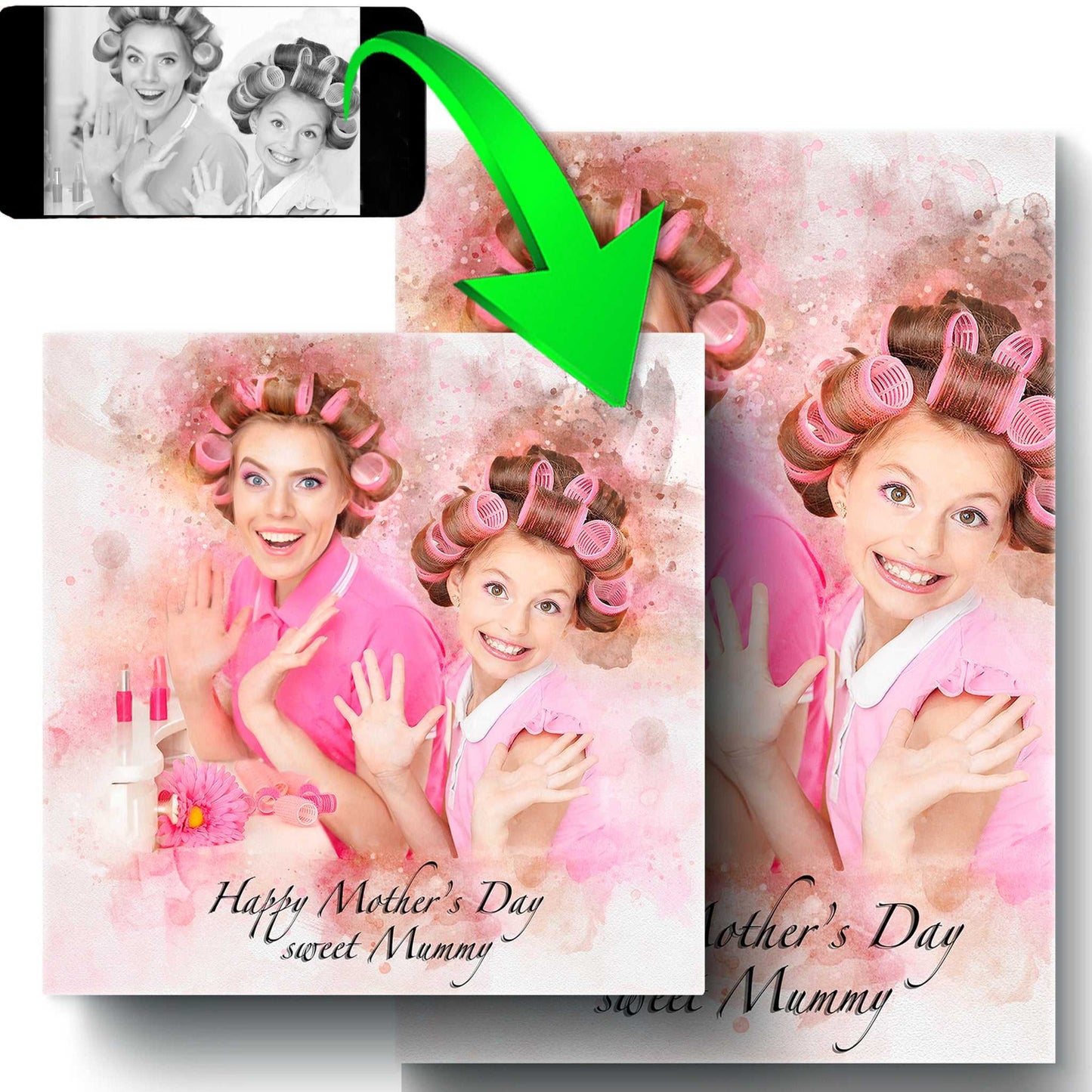 Mothers Day Gift Ideas Last Minute | Custom Canvas Portraits | 2-3 Business Days EXPRESS Delivery | Personalized Gifts - FromPicToArt