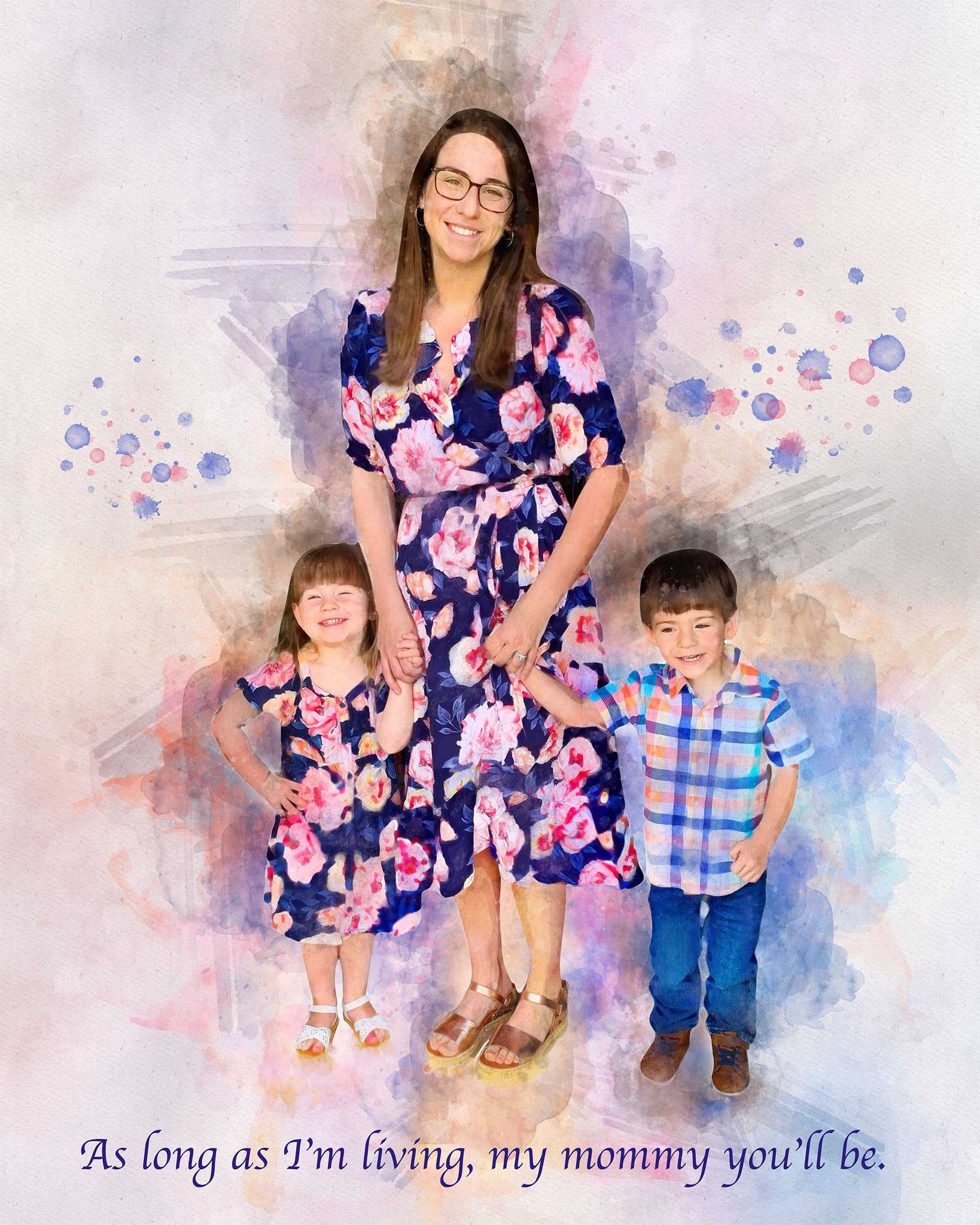 Mothers Day Last Minute Gift | Custom Canvas Portrait | 2-3 Business Days EXPRESS Delivery | Unique Personalized Gift Ideas - FromPicToArt