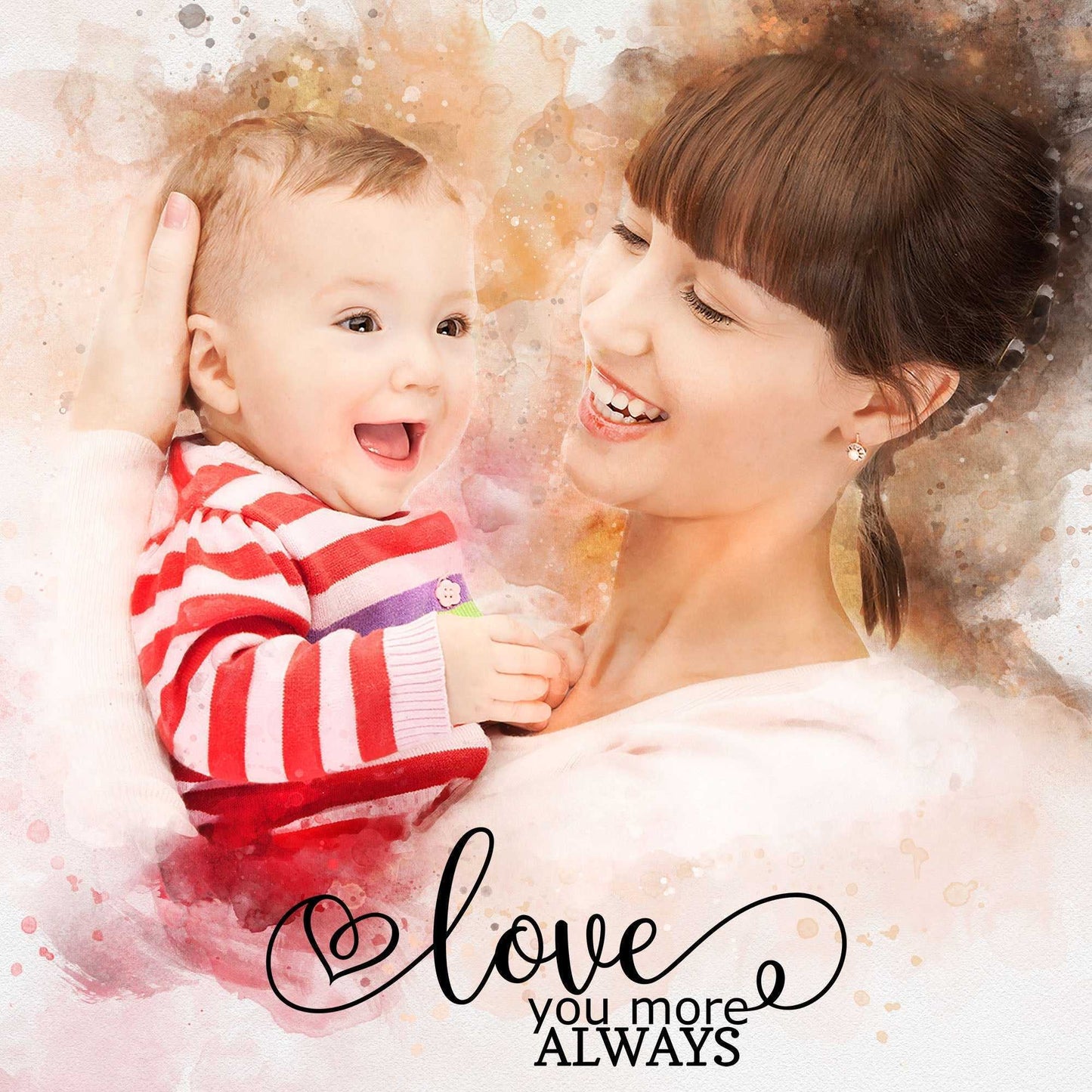 New Grandma Gifts 💝 Custom Baby Painting on Canvas 🎁 Now On Sale - FromPicToArt